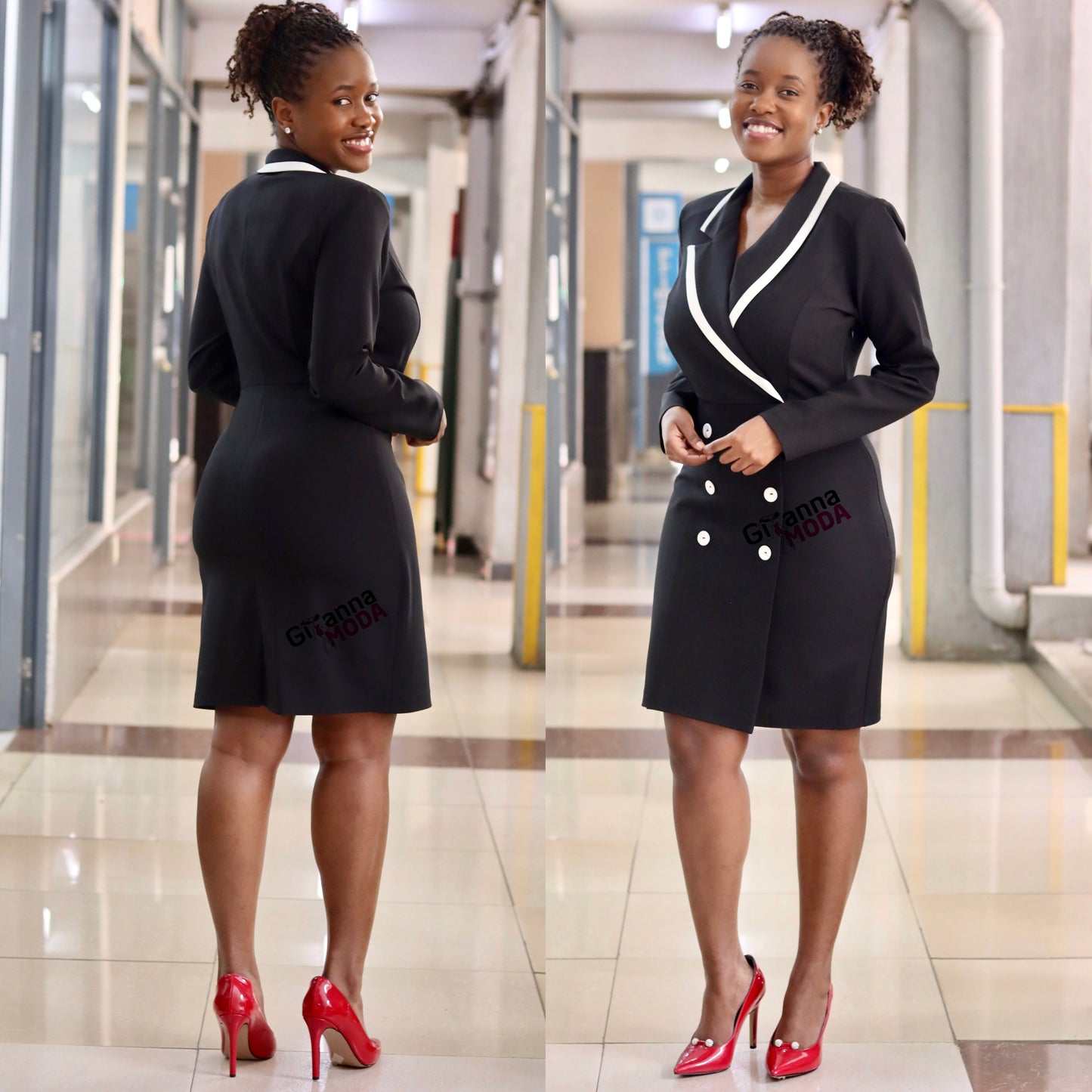 Black/White Blazer Dress