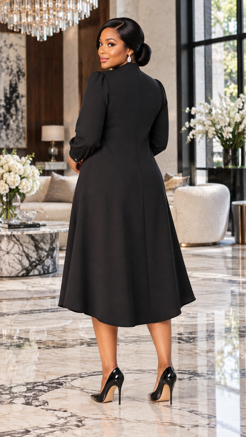 Black Dress with Inner Slip