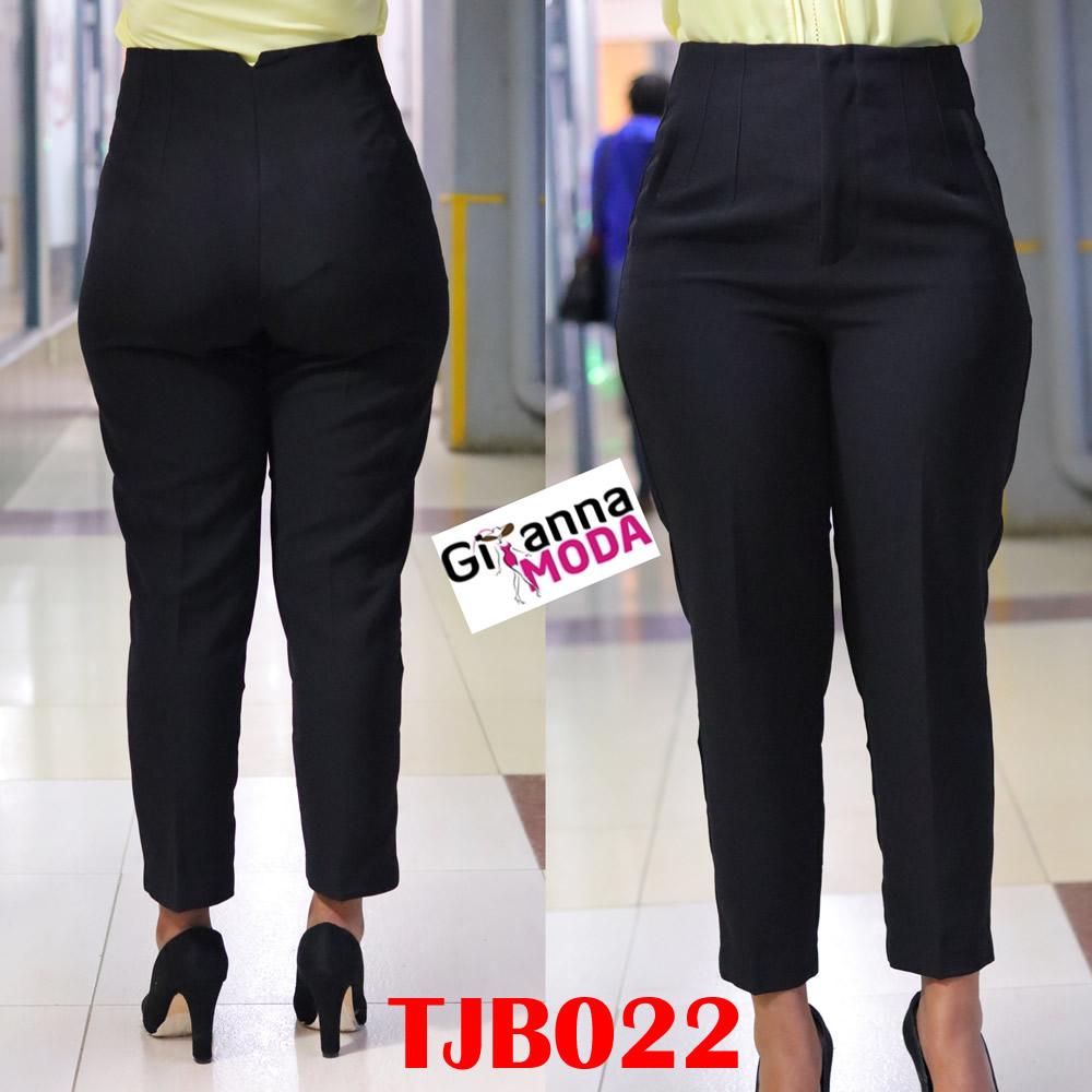 Waist Panelled Trouser in Black