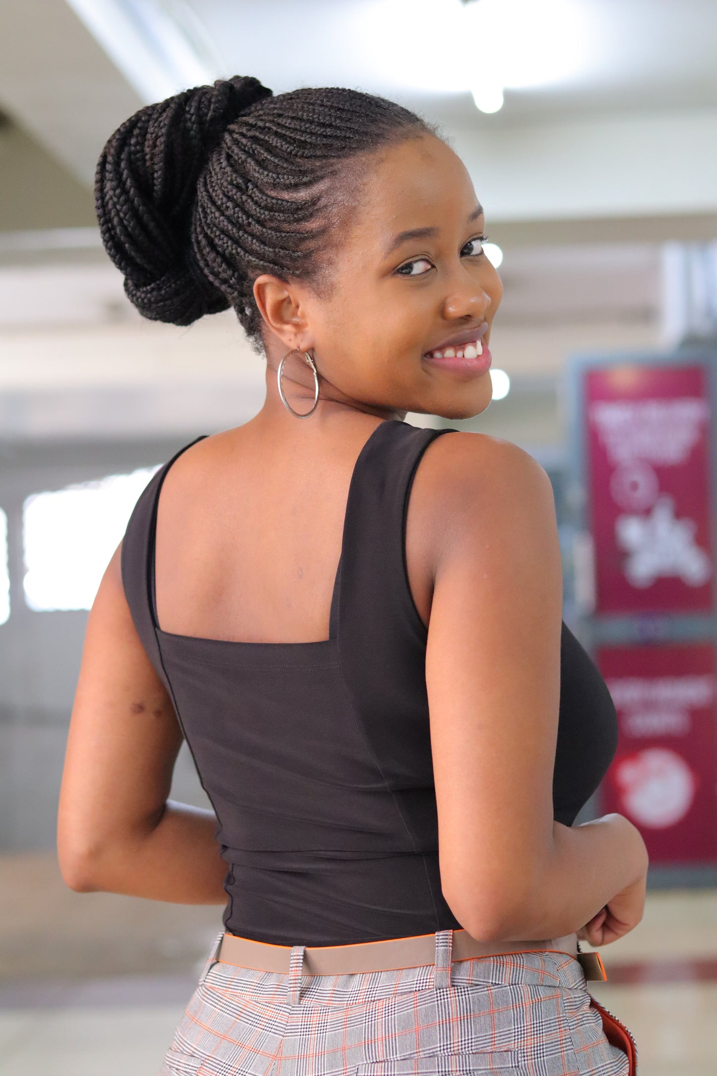 Square Neck Black Cami