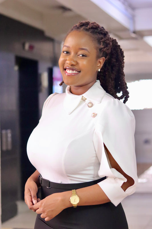 Black and White Split Sleeve Dress