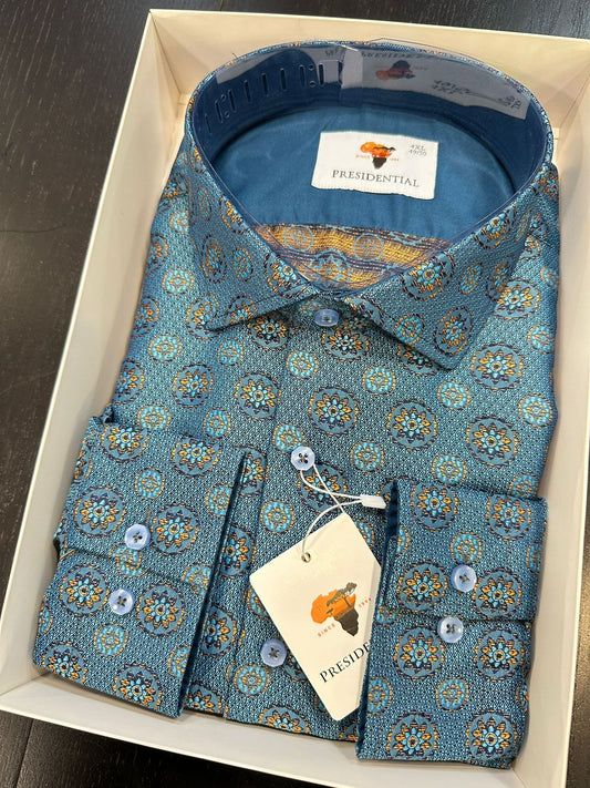 Presidential Medallion Print Luxury Shirt