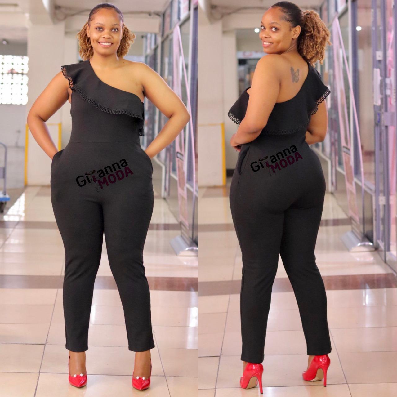 Black One Shoulder Jumpsuit