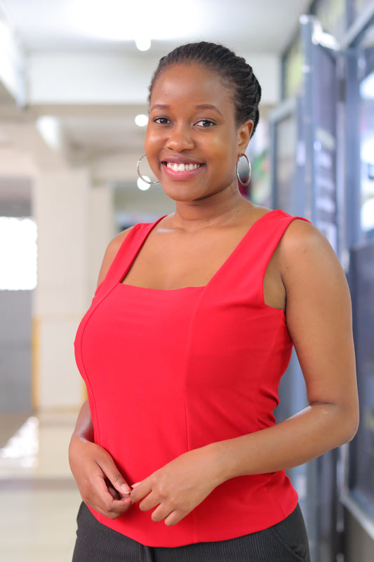 Square Neck Red Cami