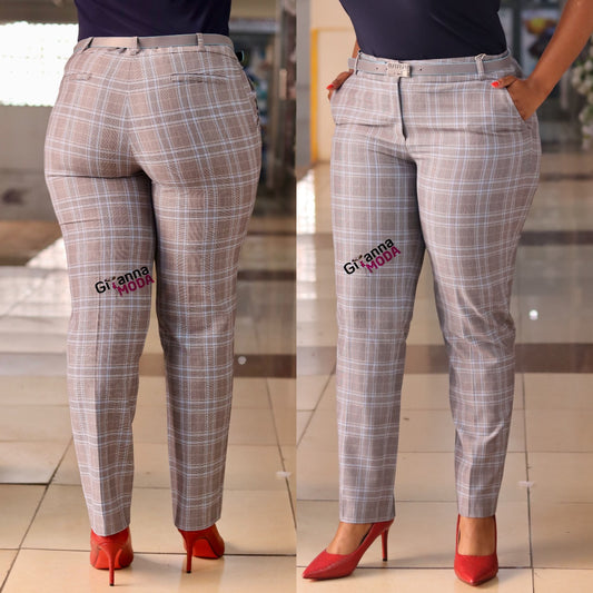 Pocket Royal Blue Print Tartan Trouser