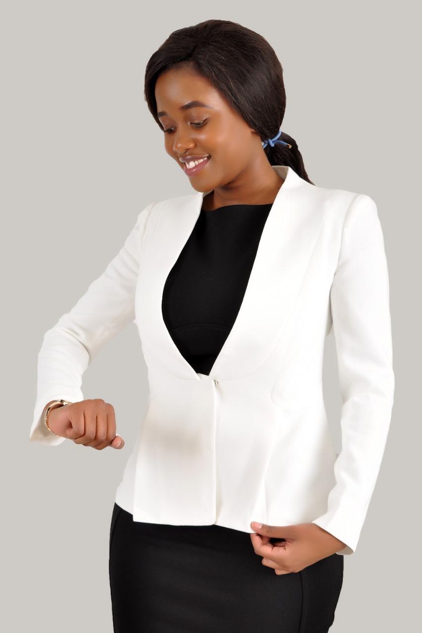 White Long Sleeved Coat