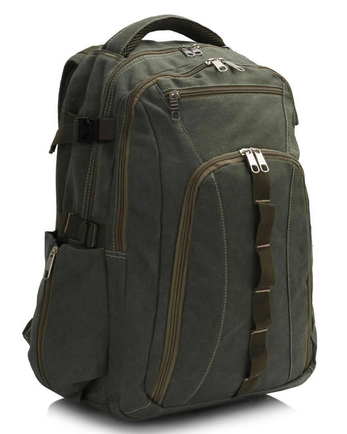 Canvas Backpack in Grey